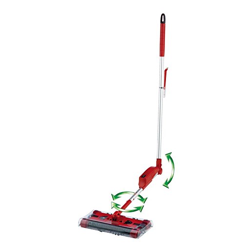 CLEANmaxx 07146 Swivel Sweeper G2 mit Ellenbogengelenk| Bodenkehrer | Akkubesen | Rot