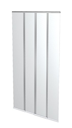 Windhager Insektenschutz Lamellenvorhang Türvorhang, mit vormontierten Beschwerungsleisten, individuell kürzbar, mit Klett- und Abdeckband, 100 x 220 cm, weiß, 03792