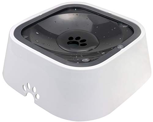 Joytale Auslaufsicherer Wassernapf für Haustiere, rutschfest Hund und Katze Wasserschale,1500ML,Grau