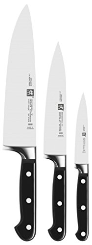 Zwilling 35602-000 Professional S Messer Set 3tlg, Rostfreier Spezialstahl, Zwilling Sonderschmelze, genietet, Vollerl, Kunststoff-Schalen, schwarz