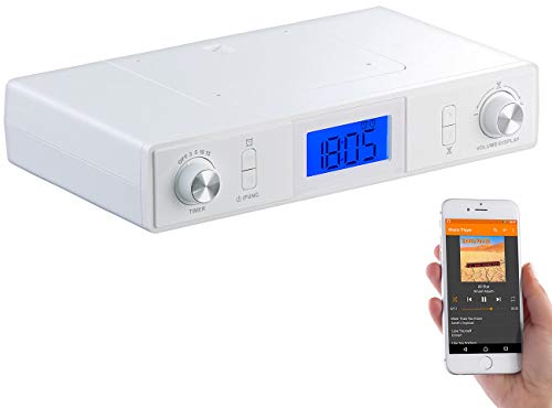 auvisio Küchenradio: Stereo-FM-Küchen-Unterbauradio mit Bluetooth, Timer, Wecker, LCD, PLL (Unterbau Küchenradio)