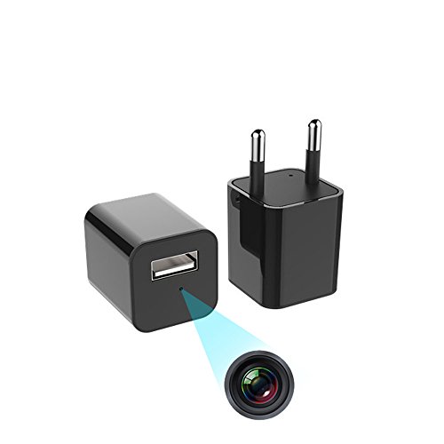 1080P HD AC Adapter tragbare kleine Kamera Mini kamera Überwachungskamera USB Aufladeeinheit Kamera mit Bewegungsmelder Fügen Sie mehrsprachige Bedienungsanleitung hinzu（Nicht im Lieferumfang enthalten SD-Karte）