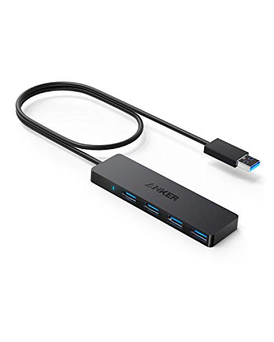 Anker schlanker & leistungsstarker 4-Port USB 3.0 Datenhub mit verlängertem 60cm Kabel, für MacBook, MacBook Pro/Mini, iMac, Surface Pro, XPS, Notebook PC, USB Flash Drives, Mobile HDD und mehr