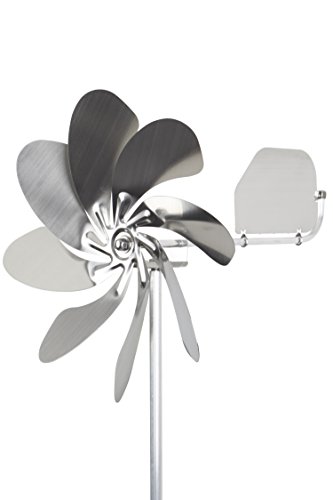 A1005 - steel4you Windrad Windmühle Speedy28 plus aus Edelstahl (28cm Rotor-Durchmesser), kugelgelagert, mit Windfahne (360° Grad drehbar) - made in Germany