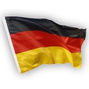 Deutschland - Europa - Amerika Flagge & deutsche Fahne mit doppelter Naht & 2 Messing-Ösen | Europaflagge amerikanische Flagge - Deutschlandfahne - Europafahne | Flaggen Fanartikel 90 x 150 cm & 60 x 90 cm