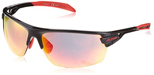 ALPINA Sonnenbrille Amition Tri-Scray Outdoorsport-Brille, Black-Red, One Size