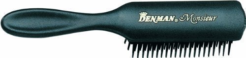 Denman Haarbürste (Haarbürste Herren) D3M Monsieur, zum täglichen Frisieren der Haare, antistatisches, abnehmbares Gummikissen und hitzebeständige Nylonborsten, 7-reihig