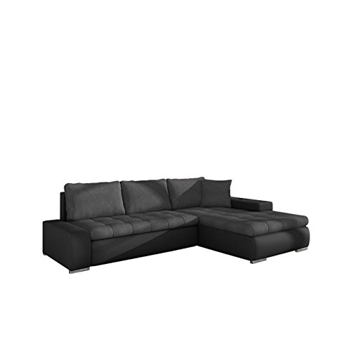 Mirjan24  Elegante Sofa Orkan Mini mit Schlaffunktion und Bettfunktion, Eckcouch Ecksofa mit Bettkasten, Couch L-Sofa Große Farbauswahl, Beste Qualität (Soft 011 + Casablanca 2315)