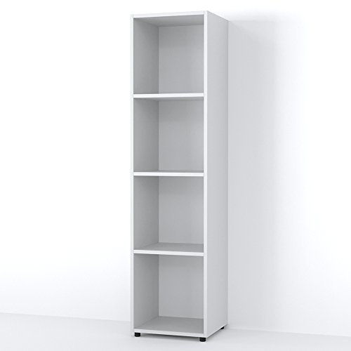 VICCO Raumteiler LUDUS 4 Fächer 142 x 36 cm - Standregal Hängeregal Regal TV Lowboard Sideboard Bücherregal (Weiß)