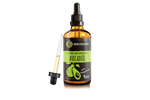 Avocadoöl Bio • Hautöl • 100ml • kaltgepresst und 100% naturrein • für Haut-, Gesichts- und Haarpflege • Massageöl • gegen sehr trockene Haut (Avocadoöl 100ml)