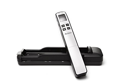 AVISION MiWand2 PRO tragbares Scanner (300x 300 dpi, 4,6 cm (1,8 Zoll) LCD-Display, WiFi, micro-SD Kartenslot bis 32GB, mini-USB) weiß