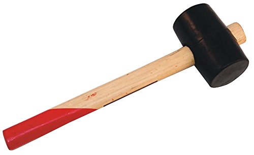 Gummihammer 65mm Kopfdurchmesser Schonhammer mit Holzstiel schwarz Gummi Hammer Gummi Hammer Fliesenhammer