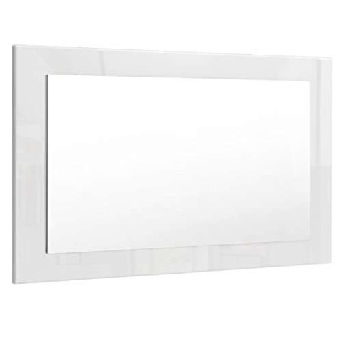 Spiegel Wandspiegel Lima 89cm in Weiß Hochglanz