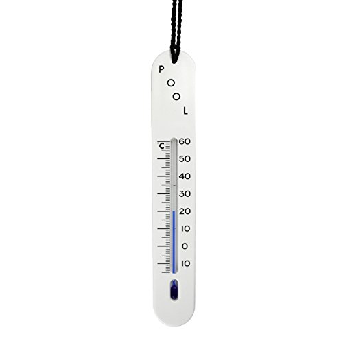 Lantelme Pool / Teich / Schwimmbad Thermometer Analog mit Schnur ca. 0,5m lang . Poolthermometer sinkend für Wassertemperatur in der Tiefe