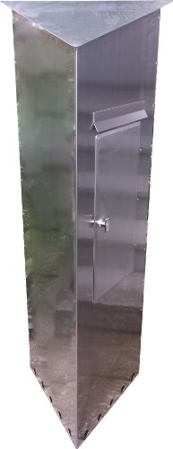 Großraumbriefkasten TRIANGELO Edelstahl-V2A Entnahme von rechte Seite
