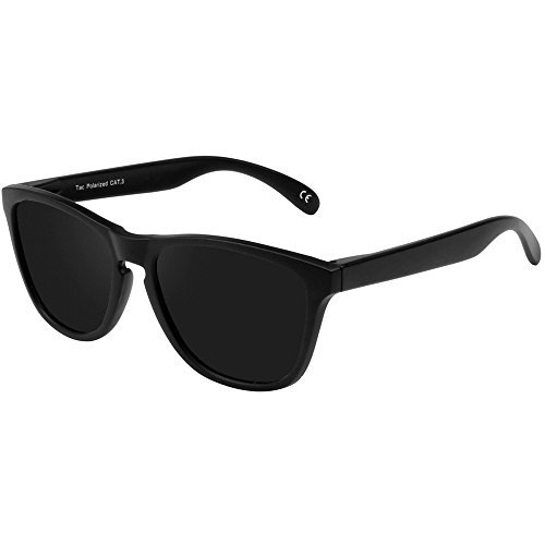 FEIDU Retro Polarisierte Damen Sonnenbrille Herren Sonnenbrille Outdoor UV400 Brille für Fahren Angeln Reisen FD 0628 (Schwarz, 60)