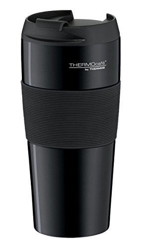 ThermoCafé by Thermos 4056.233.040 Thermo Isoliertrinkbecher Thermopro, 0,4 L, Edelstahl, schwarz