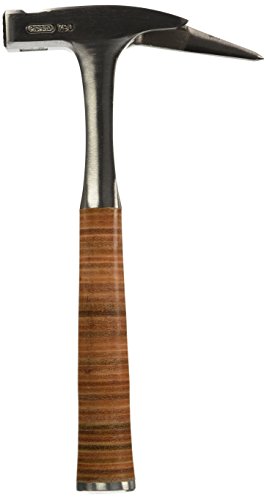 Picard Ganzstahl-Latthammer mit Ledergriff aus echtem Kernleder, magnetischer Nagelhalter, aus hochwertigem Vergütungsstahl gefertigt, geraute Fläche