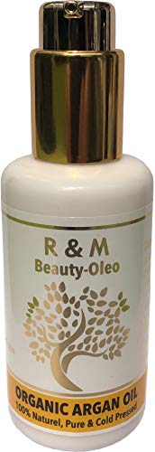 R&M Arganöl - Premium Argan Öl Für Gesicht, Körper, Haar Und Vieles Mehr - 100% Bio & Fairtrade Aus Marokko - Für Eine Schönere Haut, Ein Reines Gesicht Und Glänzendes Haar - 100ml Pump-Flasche