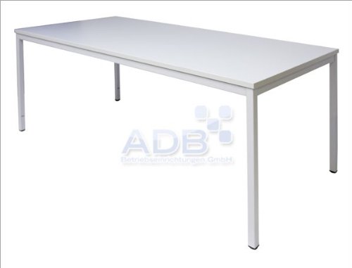 ADB Konferenztisch / Universaltisch / Schreibtisch 160x80x76 cm, Lichtgrau, Besprechungstisch Bürotisch Verkaufstisch