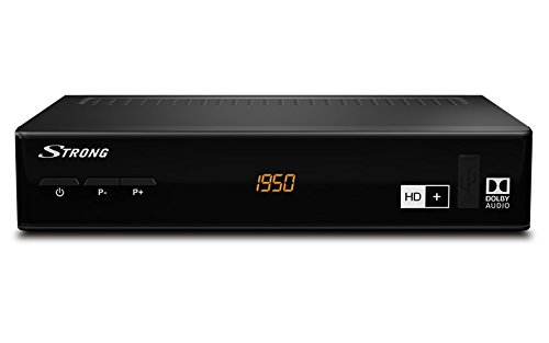 STRONG SRT 7806 digitaler HD Satelliten Receiver - HD+ Paket über Smartkarteneinschub inklusive HD+ Karte für 6 Monate [DVBS2, HDMI, SCART, USB, digitaler Koaxialausgang, FULL HD SAT-Receiver für HD plus] - schwarz