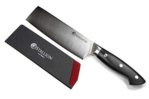 Stallion Professional Messer Nakirimesser 16,5 cm - Klinge aus deutschem 1.4116 Messerstahl und Griff aus G10 GFK