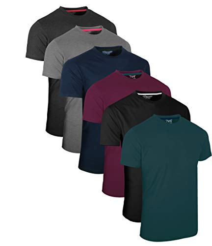 Full Time Sports Tech 3 4 6 Pack Assorted Langarm-, Kurzarm Casual Top Multi Pack Rundhals T-Shirts (Small, 6 Pack - Dark Assorted)