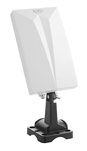 Xoro HAN 600 DVB-T2 aktive Kombo Antenne mit eingebautem Verstärker (LTE Rauschfilter, 3,5m Anschlusskabel, für Außen und Innen) weiß