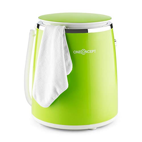 oneConcept Ecowash-Pico Edition 2019 Mini Waschmaschine Camping-Waschmaschine (Toploader mit Schleuder-Funktion für 3,5 kg Wäsche, 380 Watt, energie-und wassersparend, Timer) grün