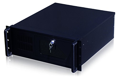RackMax RM-1941 19 Zoll Server-Gehäuse 4HE, EATX, ATX, Micro-ATX, 2x 3,5 Zoll, 6x 5,25 Zoll, 7x Low Profile Slots, 2x Front-USB, schwarz