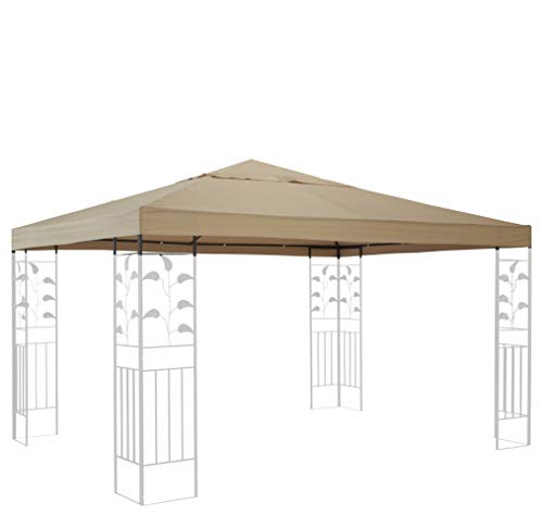 QUICK STAR Ersatzdach für Blätter Pavillon 3x3m Pavillondach Sand Ersatzbezug