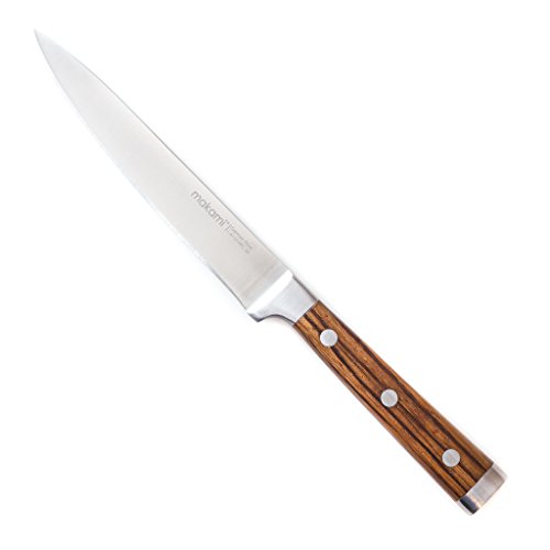 4er-Set makami Premium Steakmesser mit glatter Klinge und Griff aus Palisanderholz in Geschenkverpackung