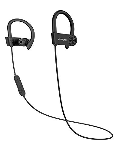 Mpow D9 Bluetooth Sport-Kopfhörer mit 16 Stunden Laufzeit, Bluetooth 5.0/ AptX HD-Technologie/ IPX7 Wasserdicht, Sportkopfhörer Joggen/Laufen mit MEMS-Mikrofon für iPhone Android