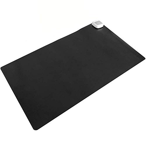 PrimeMatik - Heizteppich Thermisches Heizmatte Beheizter Teppich Pad-Schreibtisch 60x36cm 65W schwarz