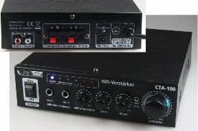 100 Watt HiFi-Verstärker Kompakt Cinch In Stereo CTA-100