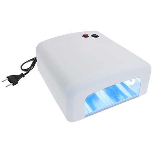 Smartfox UV Lichthärtungsgerät Lichthärtegerät mit Timer für Nägel, inkl. 4 UV-Röhren, weiß