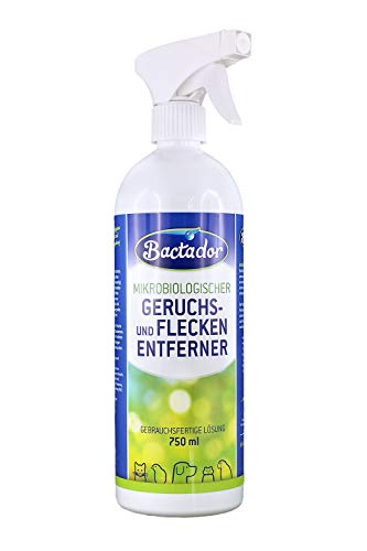 Bactador Spray 750 ml | Geruchsentferner und Fleckenentferner | Biologischer Reiniger | Gebrauchsfertige Lösung