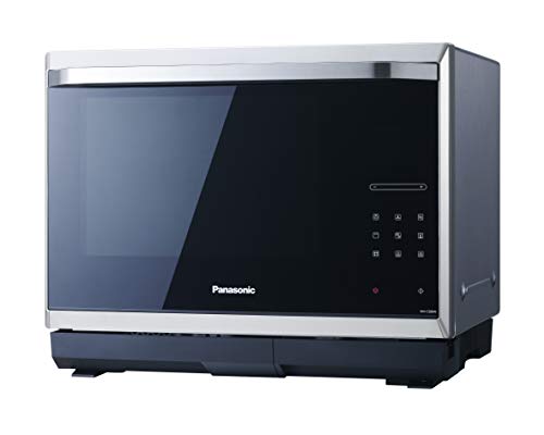 Panasonic NN-CS894SEPG / Dampfgarer, Inverter, Grill und Ofen /  4in1-Mikrowelle / 1000 Watt / 32 L / einbaufähig / Schwarz-Edelstahl