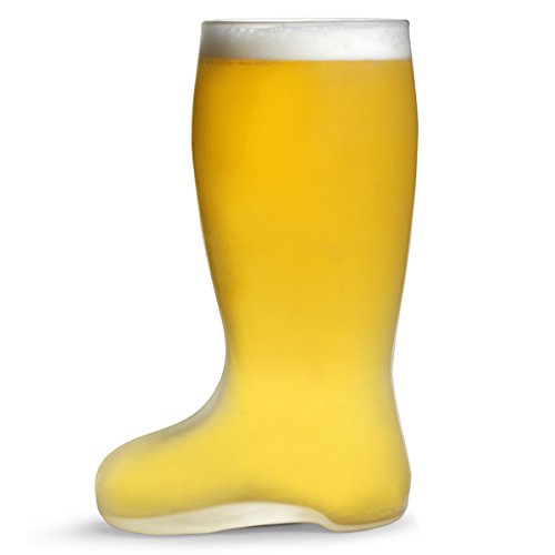 Mattiertes Glas Bier Boot 1 Pint-Glas, deutscher Stil Bierstiefel