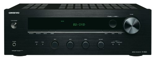 Onkyo TX-8020 (B) Stereo-Receiver (90 Watt, Direktmodus, 3-Digital/5-Analogeingänge, Phono, RDS UKW/MW-Tuner) schwarz