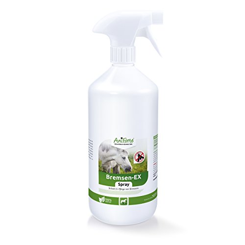 AniForte Bremsen-EX Spray 1 L für Pferde, Natürliches und langanhaltendes Abwehr-Spray gegen Bremsen, Mücken, stechende Fliegen und Parasiten