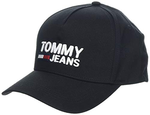Tommy Hilfiger Herren TJM Logo Baseball Cap, Schwarz (Black 002), One Size (Herstellergröße:OS)