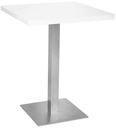 SixBros. Bartisch Bistrotisch Tisch Weiß 60x60x75 - M-BT60/1855