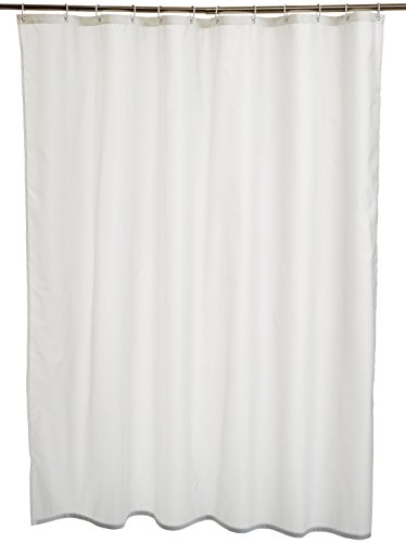 AmazonBasics Duschvorhang, Polyester, 180 x 180 cm, Weiß