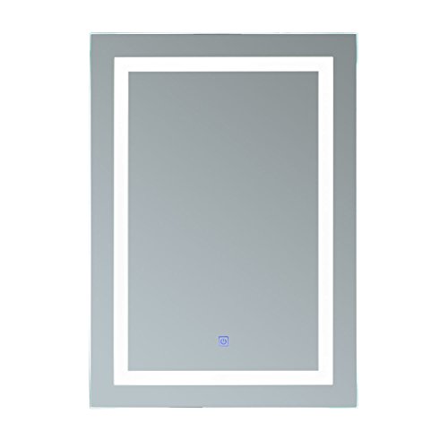 Homcom Lichtspiegel LED Spiegel Badspiegel Badezimmerspiegel Wandspiegel (Modell1/50 x 70 x 4cm)