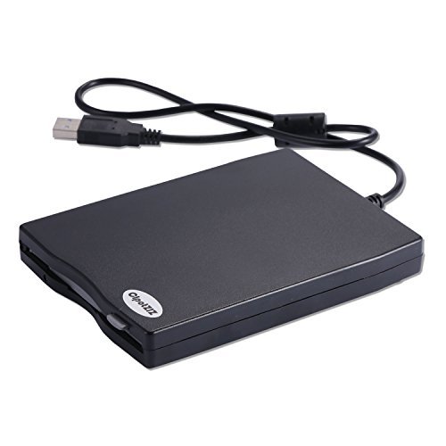 USB Floppy Disk, cipotziz 8,9 cm USB Tragbare Externe Diskettenlaufwerk FDD 1,44 MB für PC Windows 10/7/8, für Windows XP/Vista/MAC (schwarz)