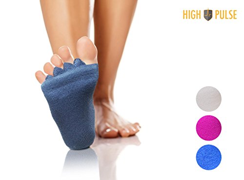 High Pulse Zehenspreizer Socken - Die sanfte Entspannung bei Hallux Valgus und Zehenfehlstellungen (2 Paar Grau)