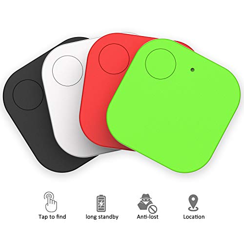 Kimfly Schlüsselfinder Anti-Lost Tracker, Bluetooth Tracker Wallet Telefonschlüssel Alarm Reminder fürTelefon Haustiere Schlüsselbund Brieftasche Gepäck(4pcs)