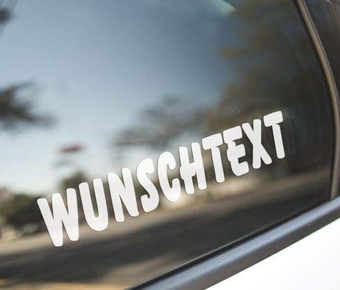 topdesignshop Wunschaufkleber mit Vorschau gestalten - Autoaufkleber nach Wunsch - Buchstaben Text Sticker fürs Auto einzeilig