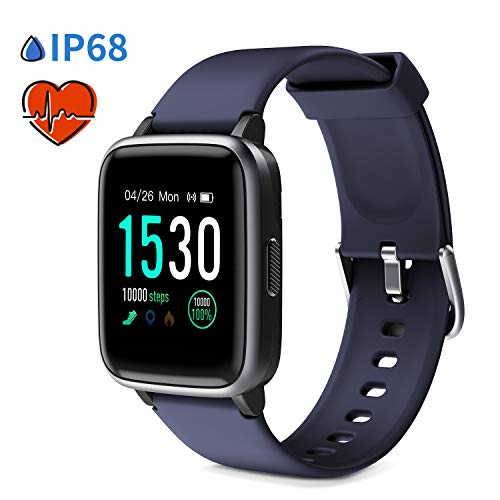 Glymnis Smartwatch Smart Uhr Sport Uhr Fitness Armband mit Schrittzähler Schlafanalyse Touchscreen 50 M Wasserdicht IP 68 Armbanduhr 30 Tage Standby 1,3' großer Bildschirm für Android iOS